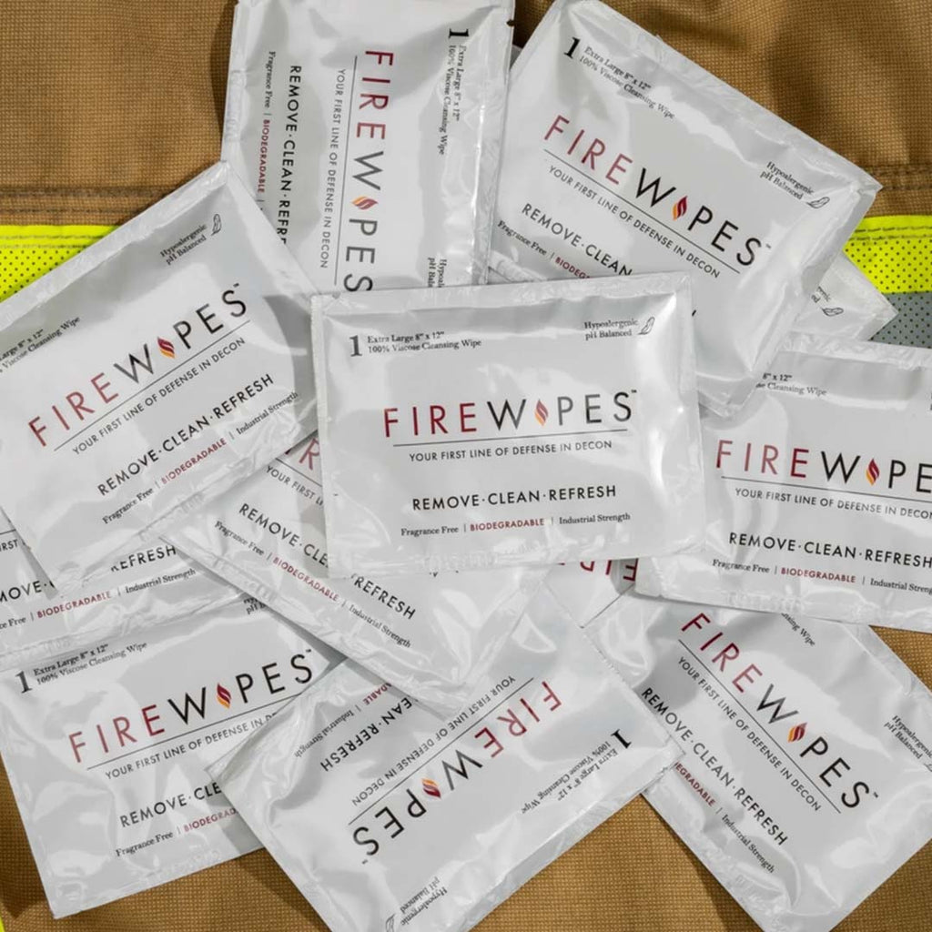 A handful of Firewipes® in a pile