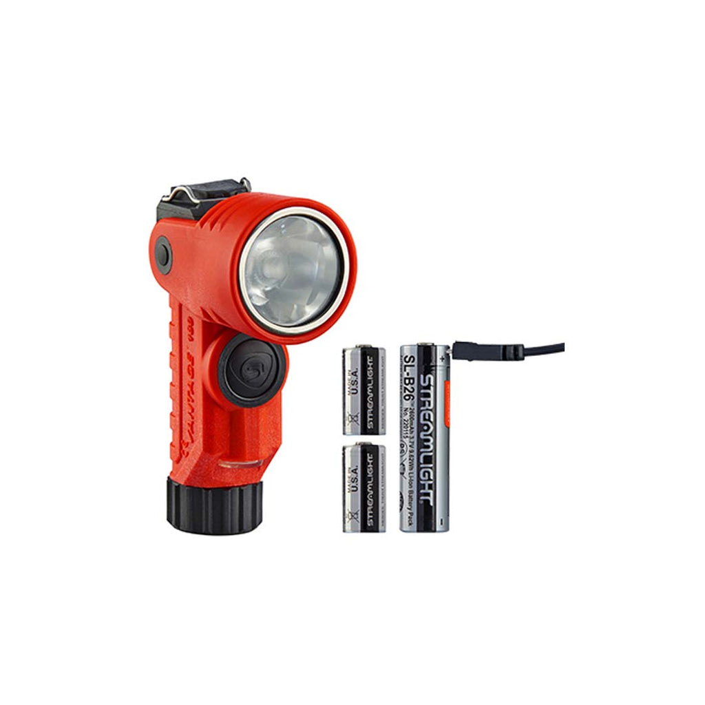 Vantage® 180 X Helmet Mounted Right Angle Firefighter LED Flashlight with Rechargable Batteries