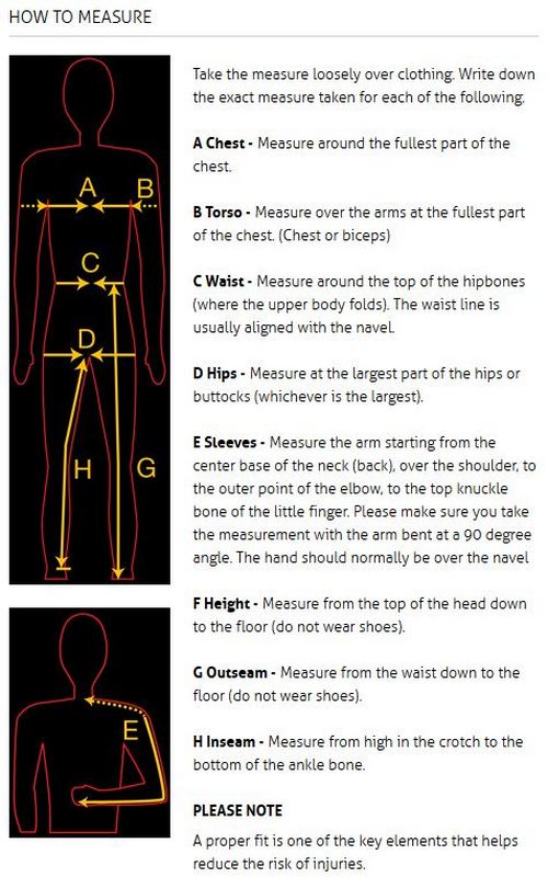 Innotex Measuring Chart